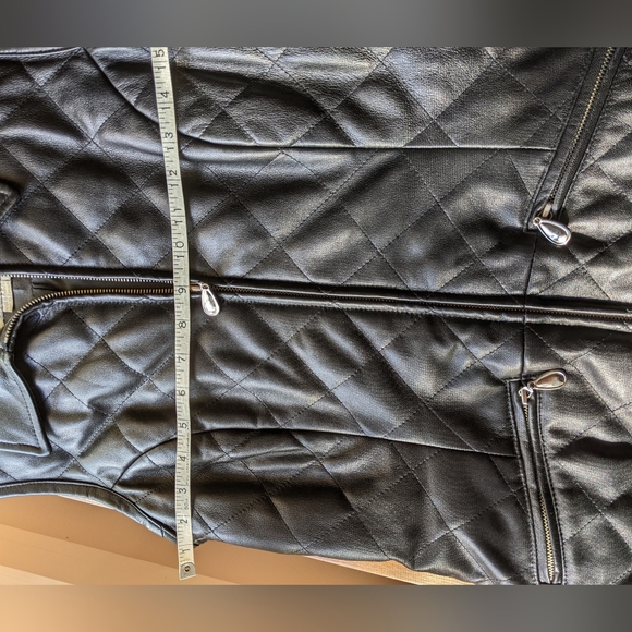 Leather Quilted Mini Dress - Picture 10 of 17